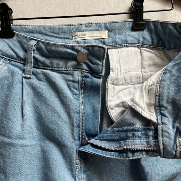 Oak + Fort straight leg barrel denim organic cotton jeans Sz 27 - Picture 5 of 11